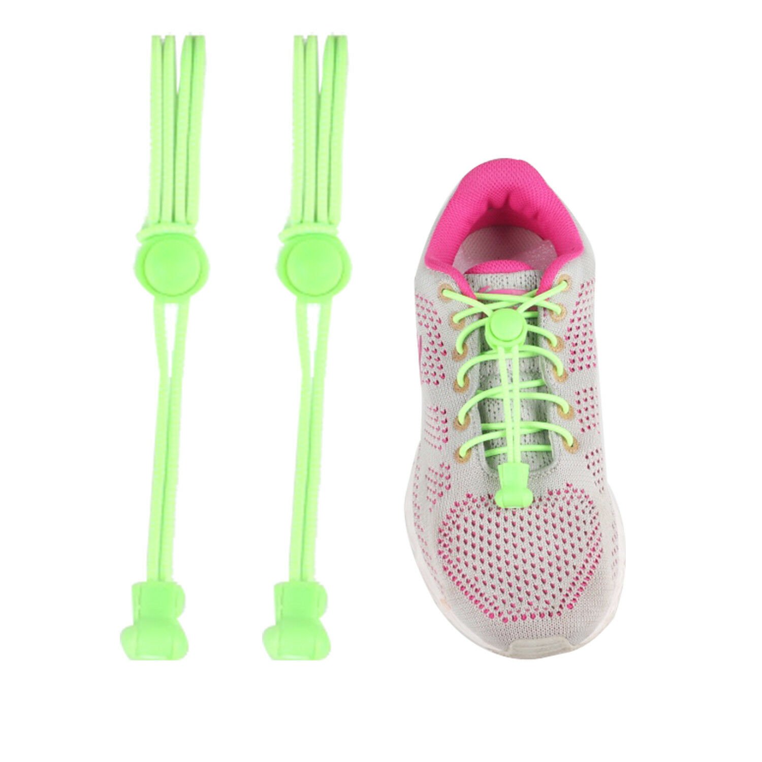 New No Tie Elastic Lock Shoe Laces Shoelaces Running Jogging Sneakers Trainer 