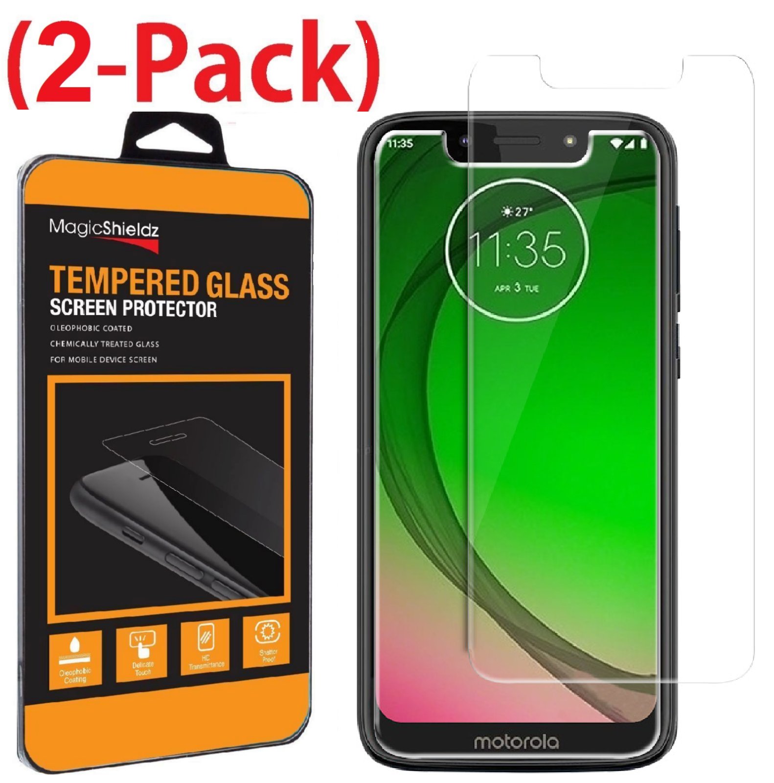 2 Pack Tempered Glass Screen Protector For Motorola Moto G7 Play  G7 Power Supra