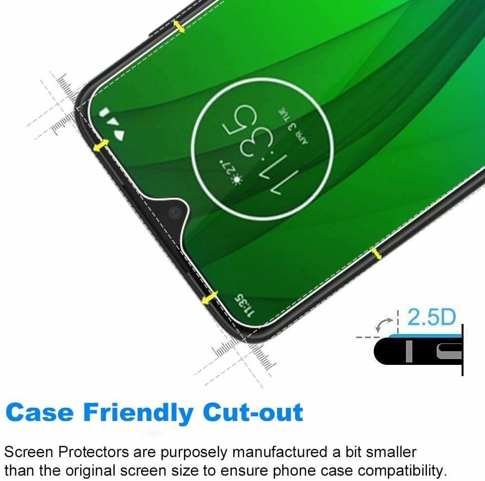 2 Pack Tempered Glass Screen Protector For Motorola Moto G7 Play  G7 Power Supra