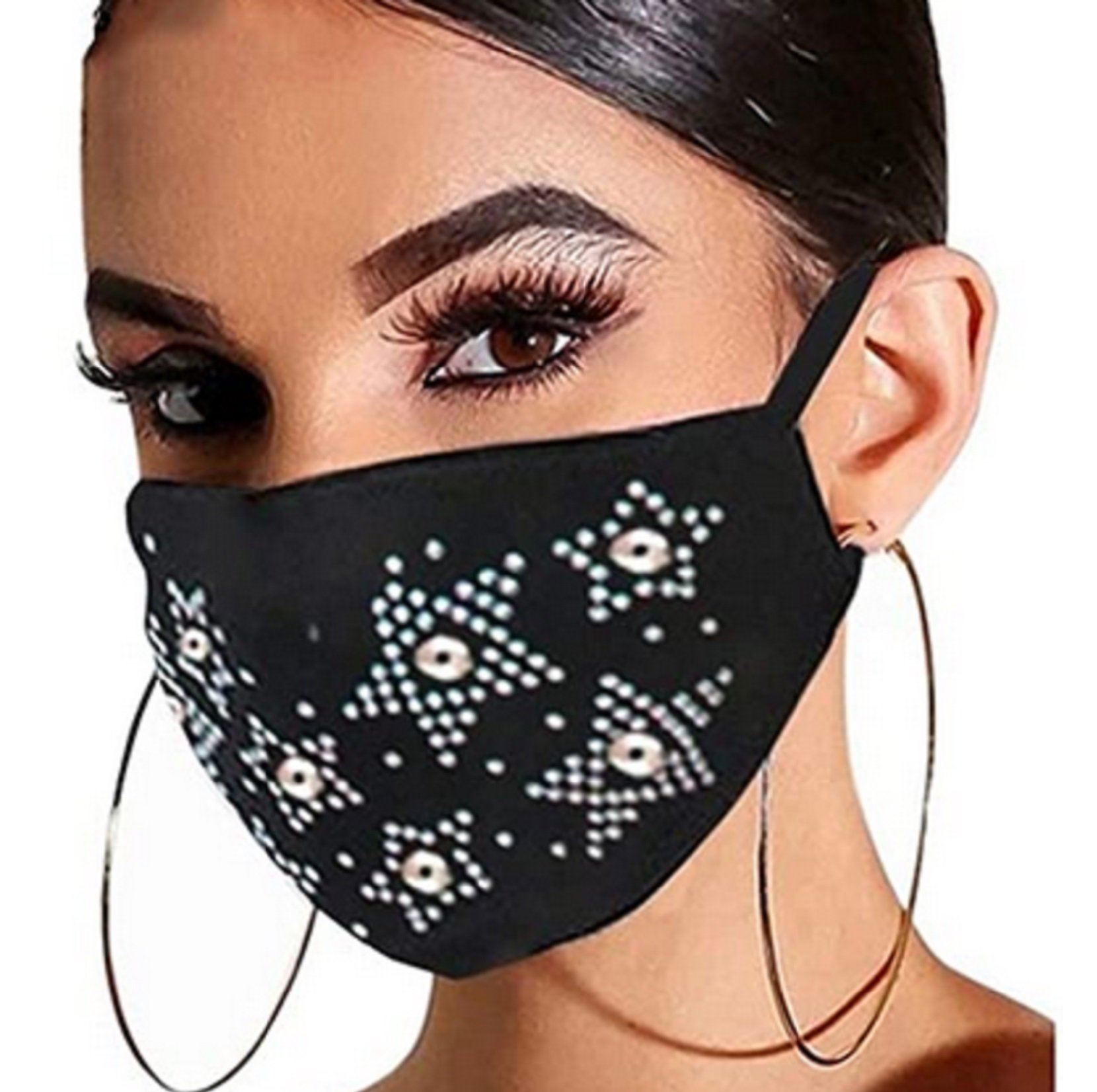 Fashion Sequin Sparkly Bling Face Cover Cover Glitter for Woman 
