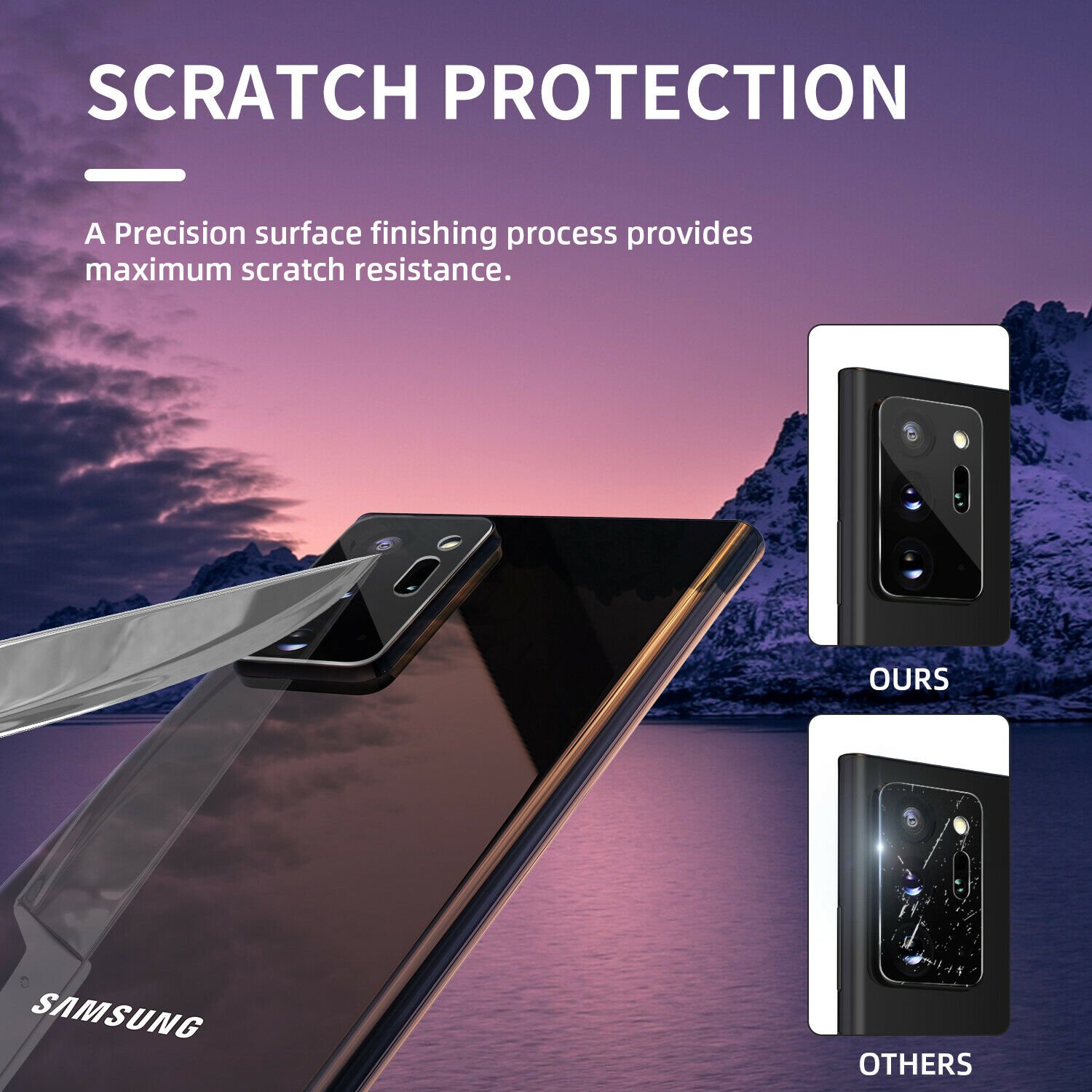 2-Pack For Galaxy Note 20 / Note 20 Ultra Camera Lens Screen Protector Glass