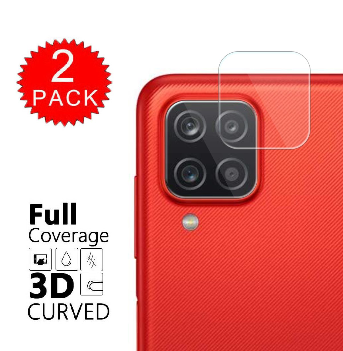 Tempered Glass Camera Lens Protector for Galaxy A02S A12 A32 A42 A52 A72 4G 5G