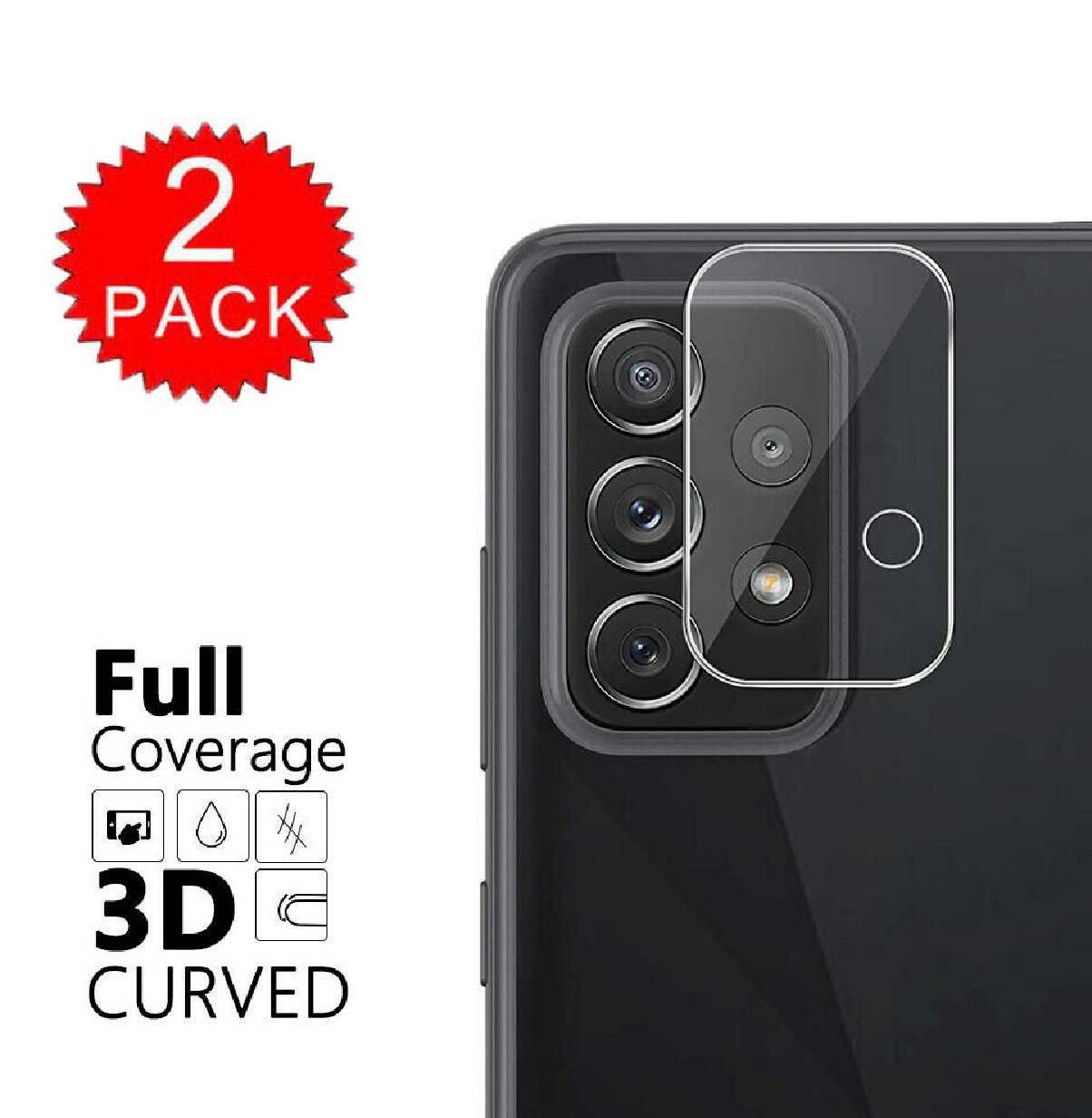 Tempered Glass Camera Lens Protector for Galaxy A02S A12 A32 A42 A52 A72 4G  5G