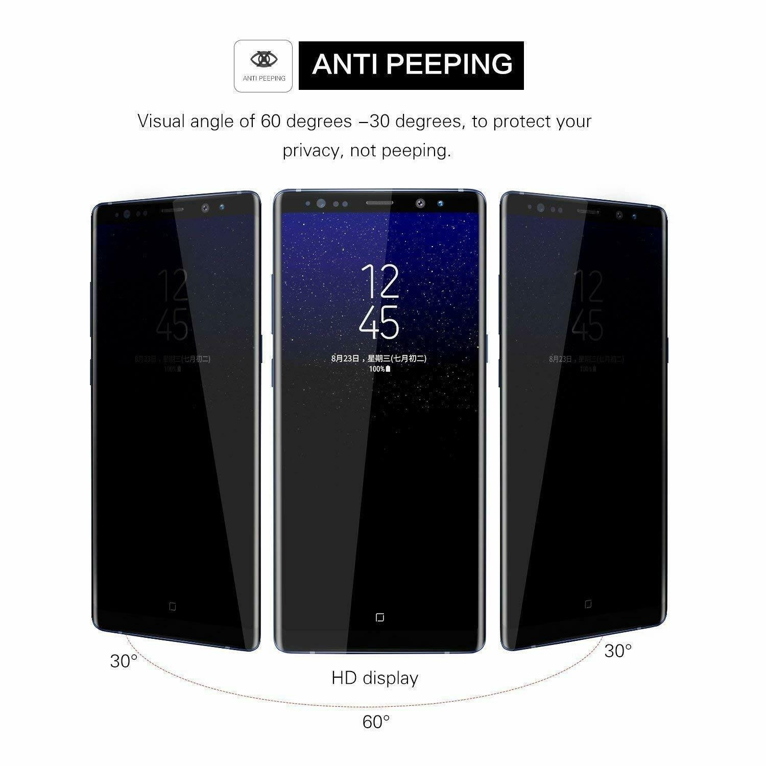 For Samsung Galaxy S8 S9 S10 Plus 10e Note 8 9  Privacy Film Screen Protector