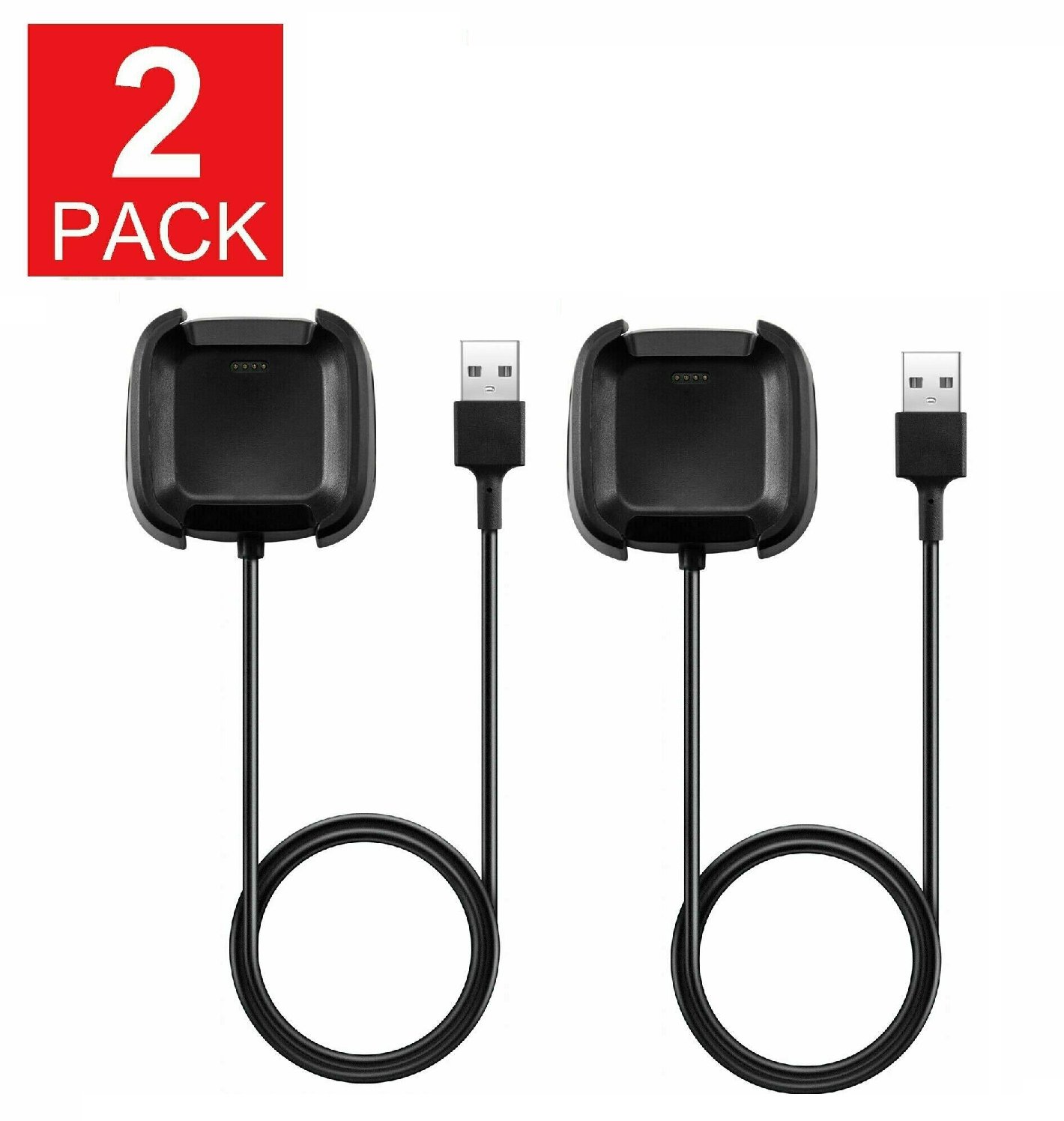 2-Pack Fitbit Versa Replacement Charger Cable FREE 