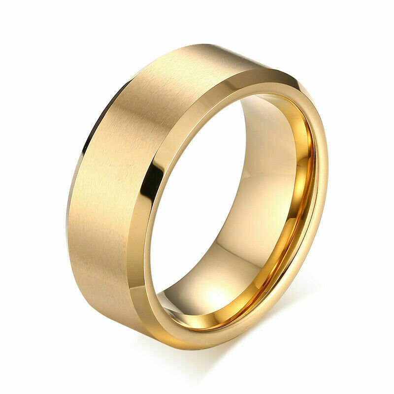 12 Women Ring Size 9.5 Gemini His & Her Matte Matching Titanium Wedding Rings Set GM091 Men Ring Size 