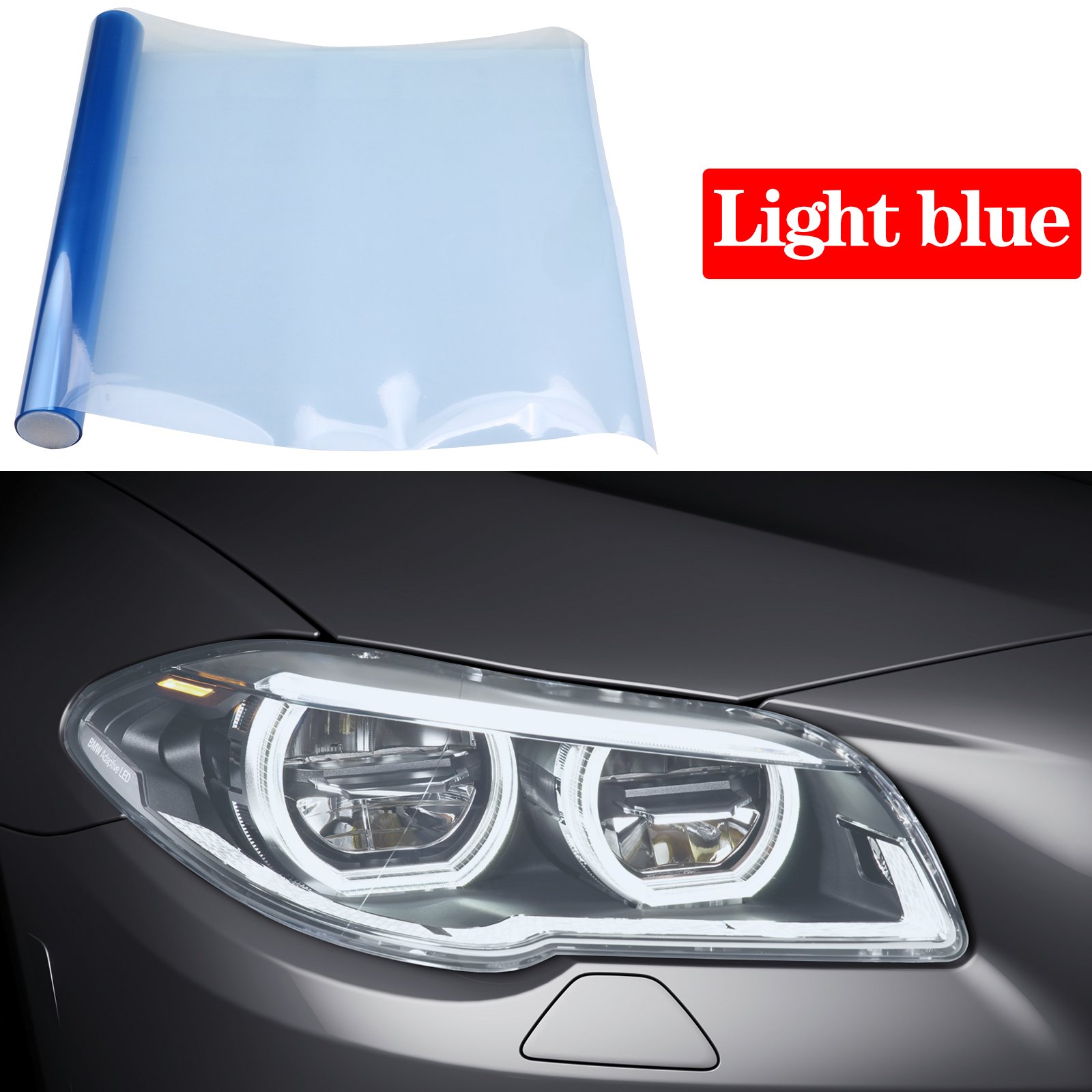Color:Light Blue:Car Headlight Taillight Fog Light Tint Film Wrap Sticker Protector Accessories