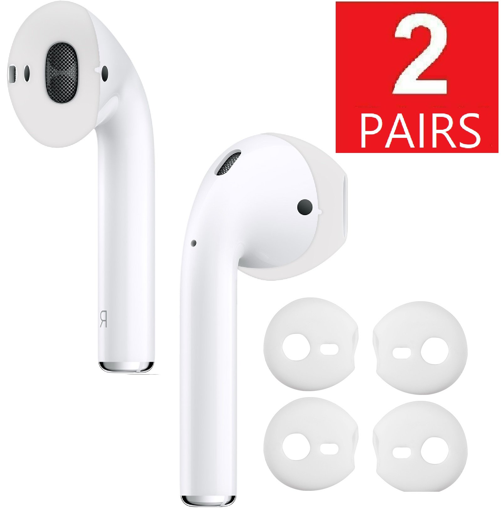 función Accesorios Multa 2-Pairs Soft Rubber Ear Tips Earbud Cover For Apple AirPods Air Pod Earpods  | eBay