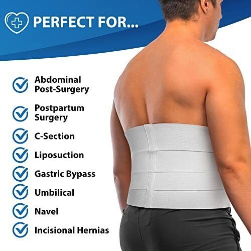 ORTONYX 12" Abdominal Binder Unisex /Postpartum Post-operative Post-surgery wrap - Picture 17 of 19
