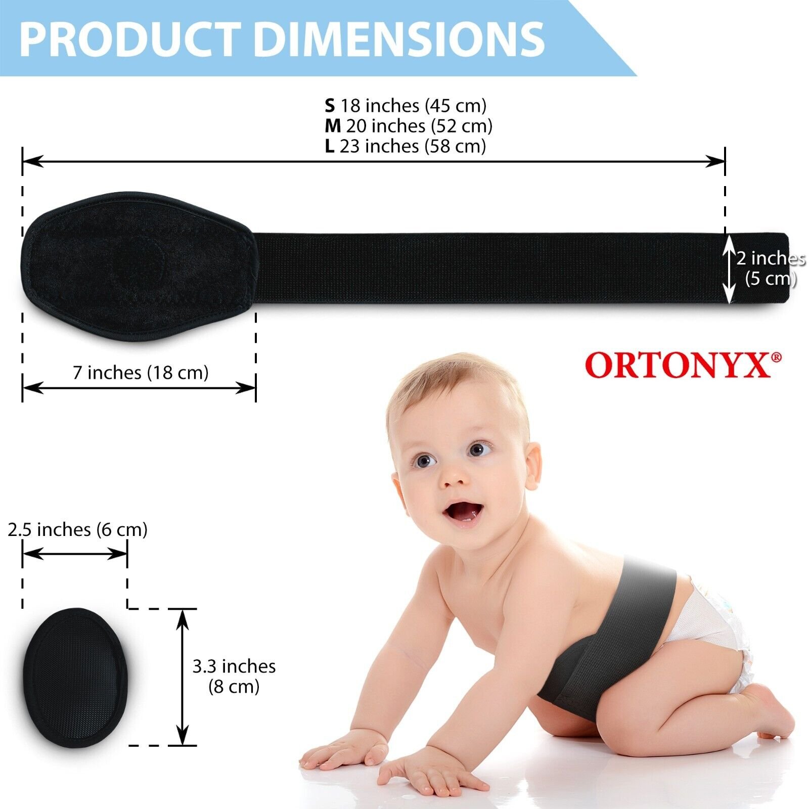ORTONYX Baby Umbilical Hernia Belt - OX350 - Picture 21 of 25