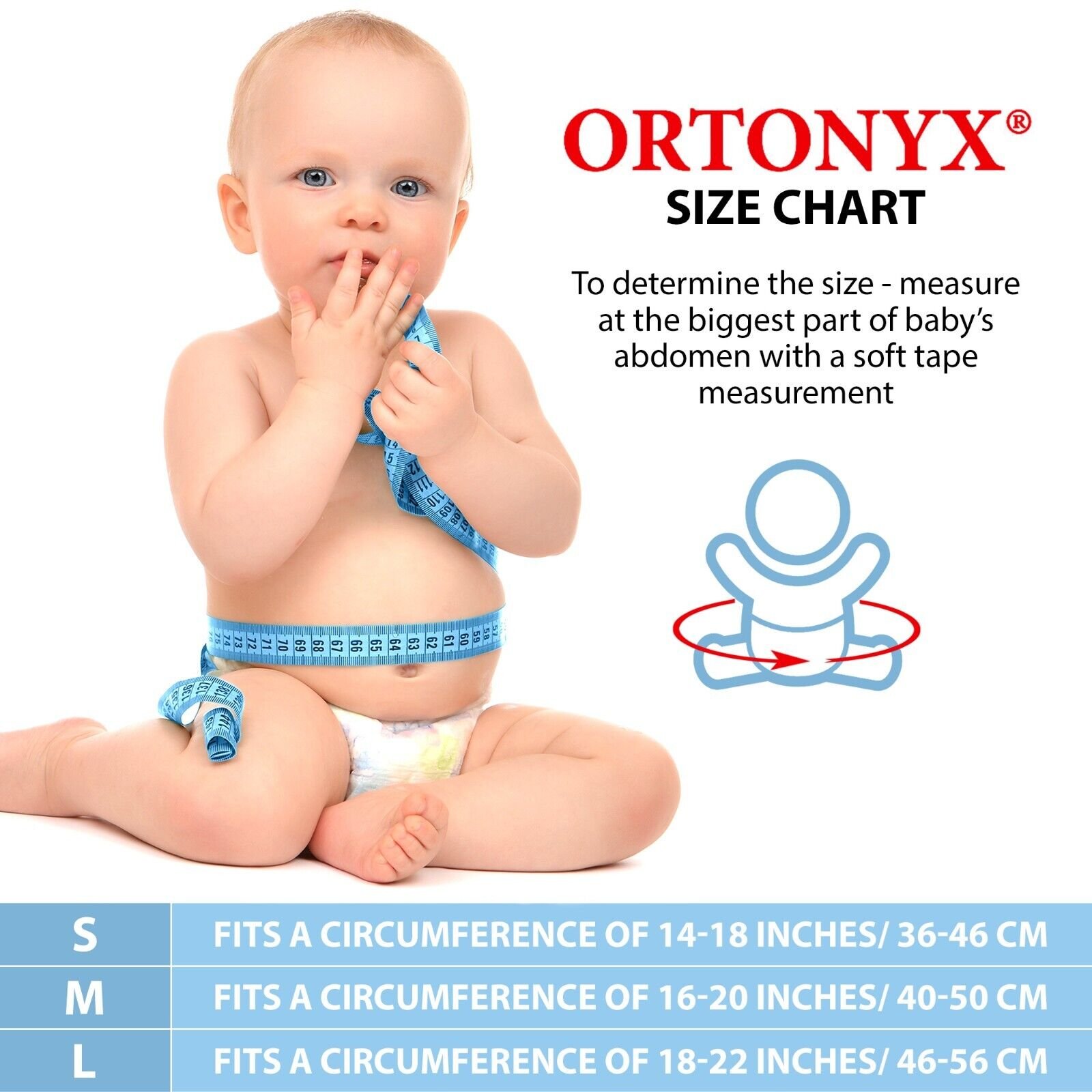 ORTONYX Baby Umbilical Hernia Belt - OX350 - Picture 20 of 25
