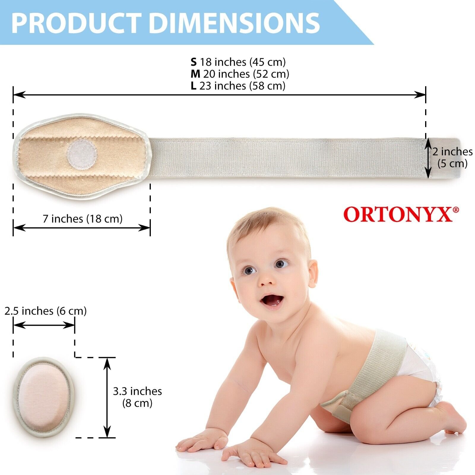 ORTONYX Baby Umbilical Hernia Belt - OX350 - Picture 12 of 25