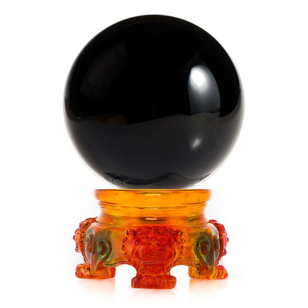 3in (80mm) Crystal Ball with Rainbow Lion Stand 10 colors to choose from - Picture 17 of 32