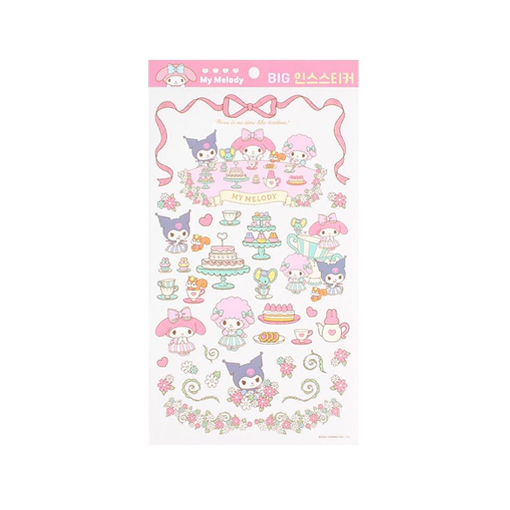 Sanrio Characters My Melody Trendy Big Cutting Deco Stickers Sheet (1PC) - Picture 14 of 14