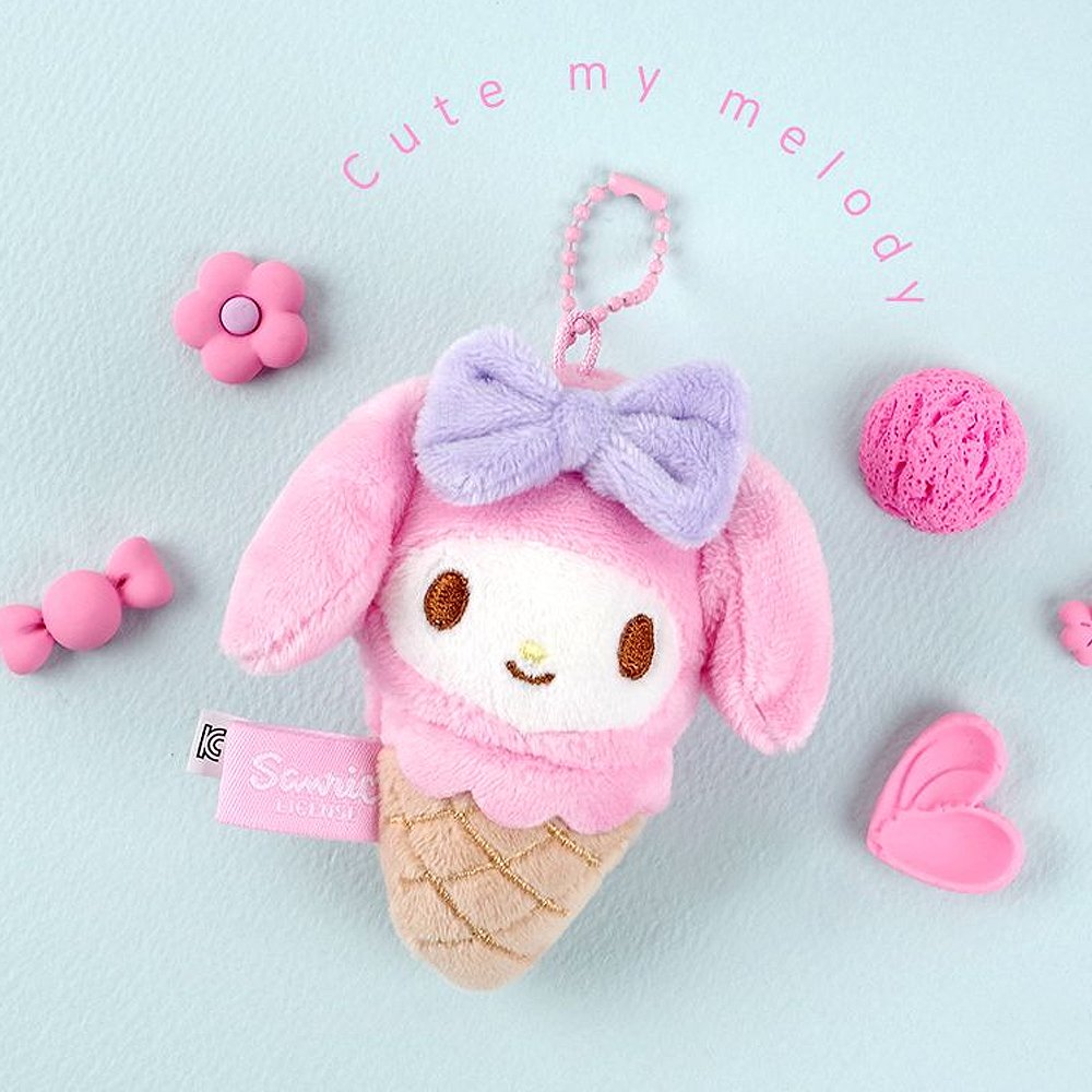 Personajes Sarino Cono de Helado Animales de Peluche Dije Llavero Juguete - Imagen 8 de 9