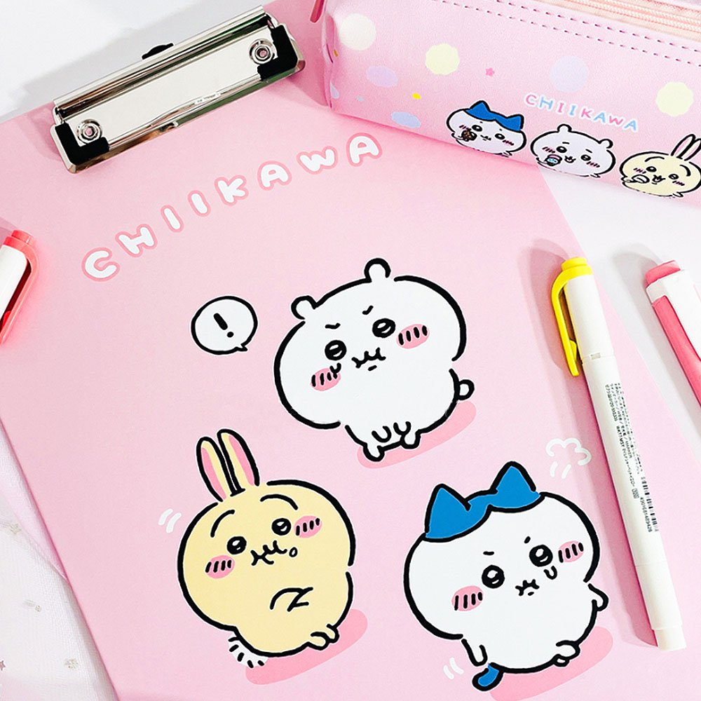 Chiikawa Paper Clip Board Paper File Document Organizer Folder for Work, School - Picture 7 of 8