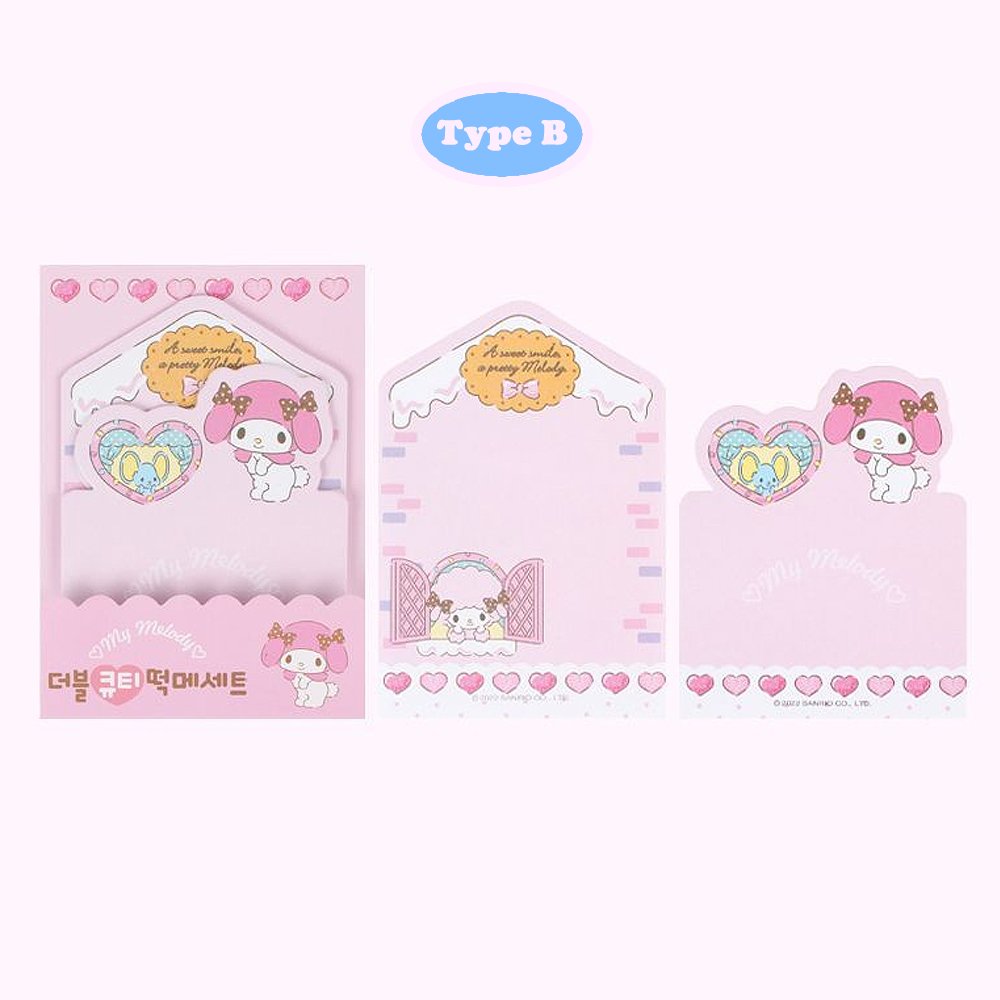 Juego de 2 piezas de almohadilla de notas no pegajosa para oficina de personajes de Sanrio (1 juego) - Imagen 10 de 13