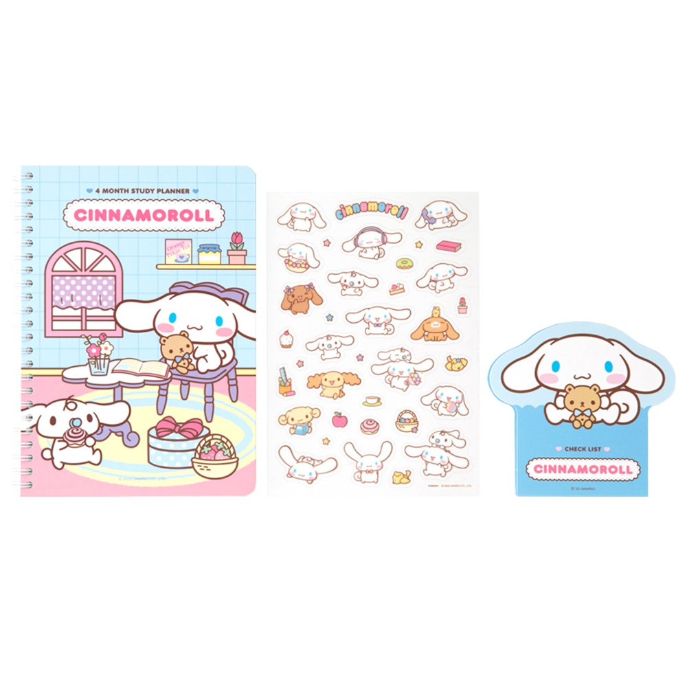 Sanrio Characters 4 Month Undated Study Project Planner Note Pad Sticker Set - Picture 11 of 12