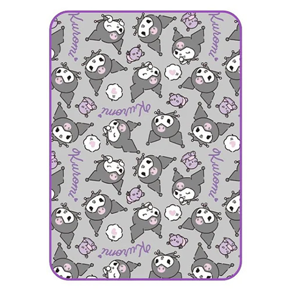 Sanrio Characters Hello Kitty Kuromi Face Pattern Soft Fleece Throw Blanket 1PC - Picture 3 of 3