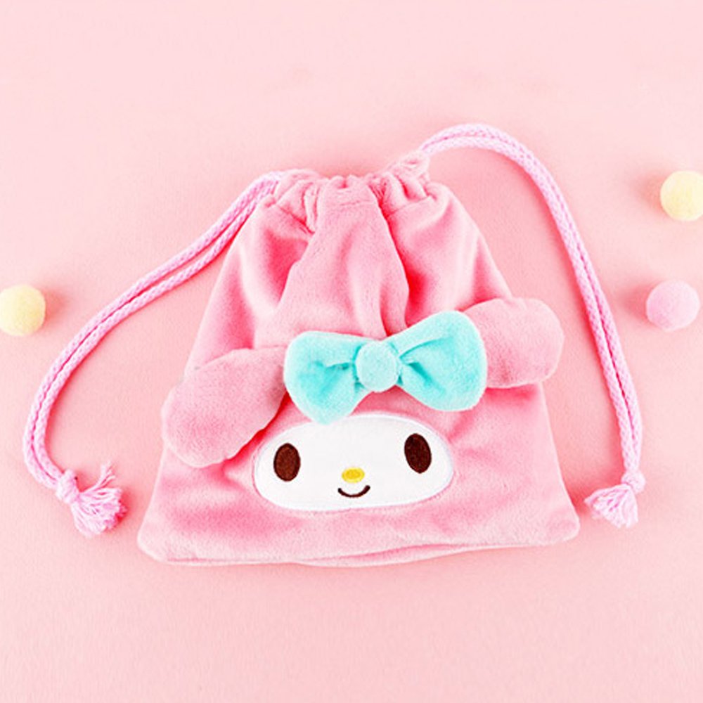 Sanrio Characters My Melody Kuromi Drawstring Makeup Travel Multi Pouch (1PC) - Picture 8 of 9