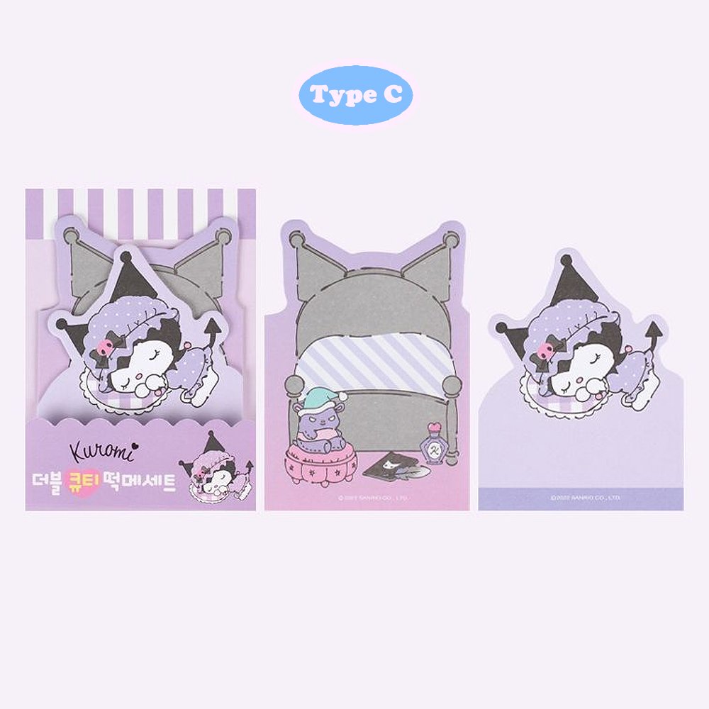 Juego de 2 piezas de almohadilla de notas no pegajosa para oficina de personajes de Sanrio (1 juego) - Imagen 11 de 13