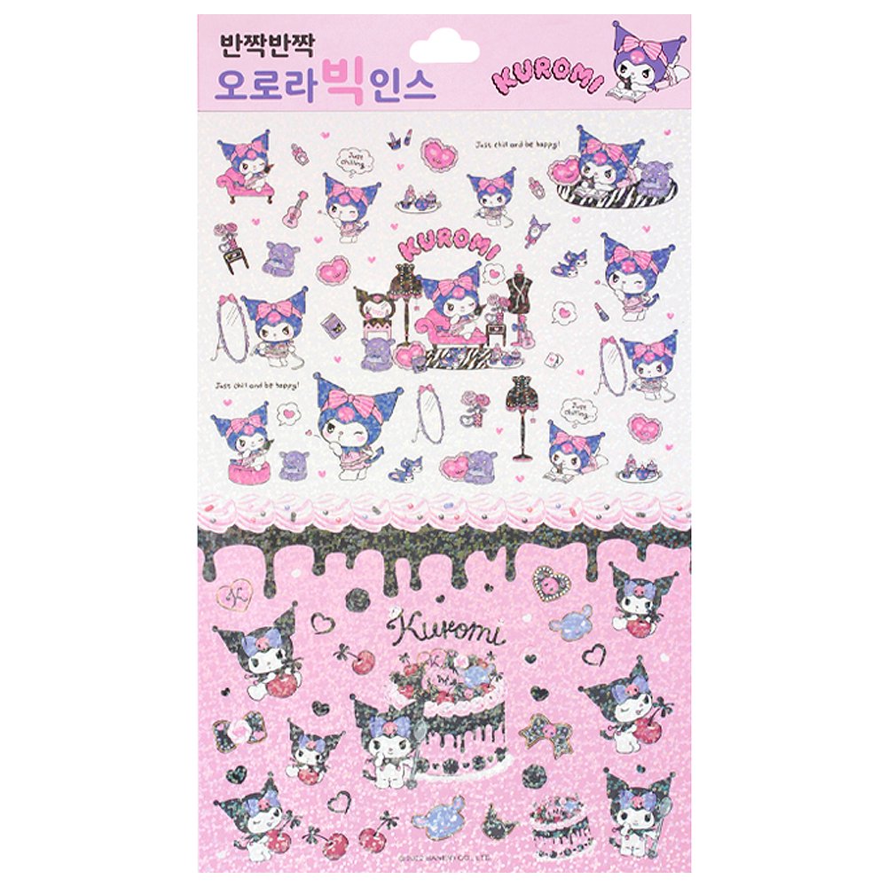 Sanrio Character Big Holographic Shiny Deco Scrapbook Cutting Sticker Sheets 1PC - Picture 9 of 11