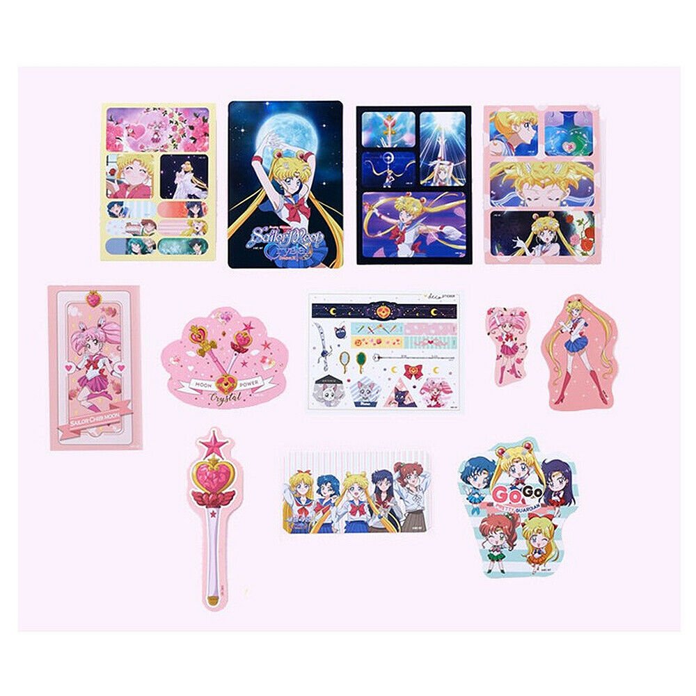 Rose Moon Sailor Moon Deco Stickers 12pcs Assorted Pack 