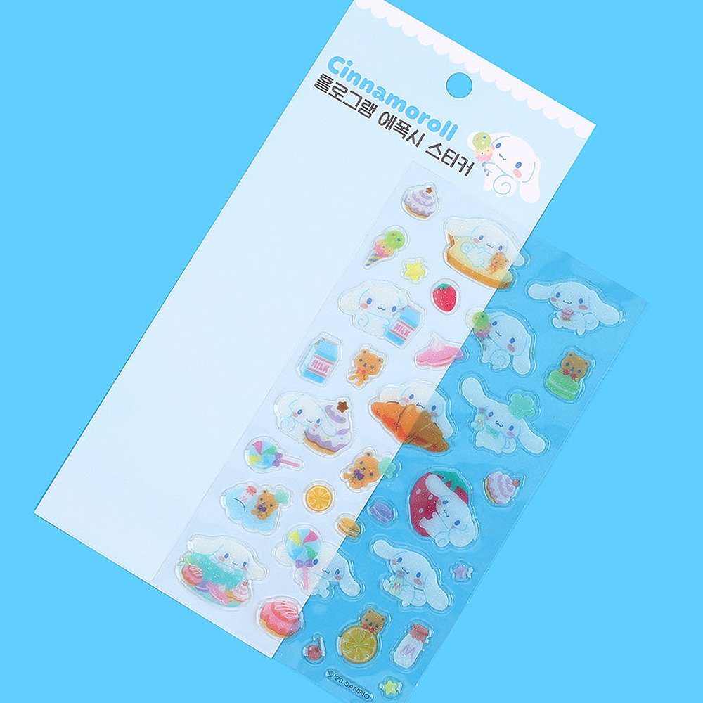 Sanrio Character Hologram Epoxy Cute Deco Planner Sticker for Teens Girls Kids G