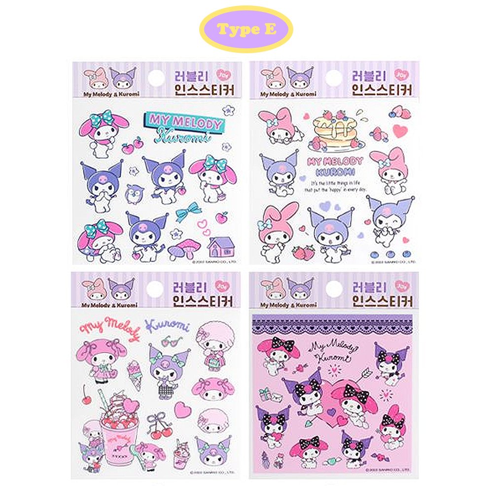 Sanrio My Melody Kuromi Hermoso PVC Deco Hojas de Corte Set de 4 Pegatinas (1 Juego) - Imagen 13 de 13
