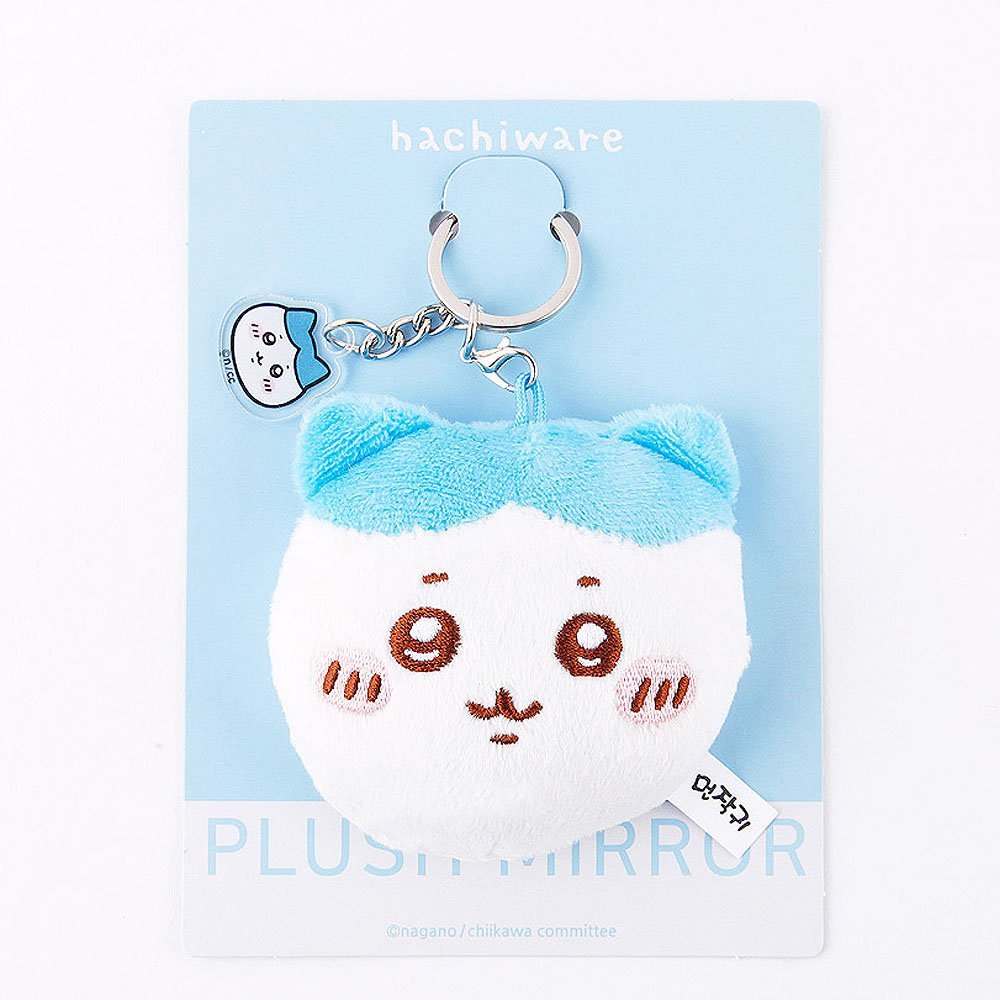 Chiikawa and Hachiware Plush Mirror Keychain Stuffed Animal