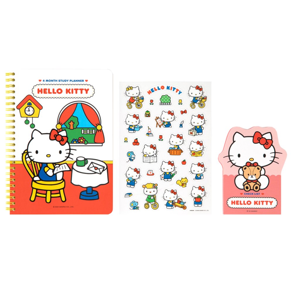 Sanrio Characters 4 Month Undated Study Project Planner Note Pad Sticker Set - Picture 12 of 12