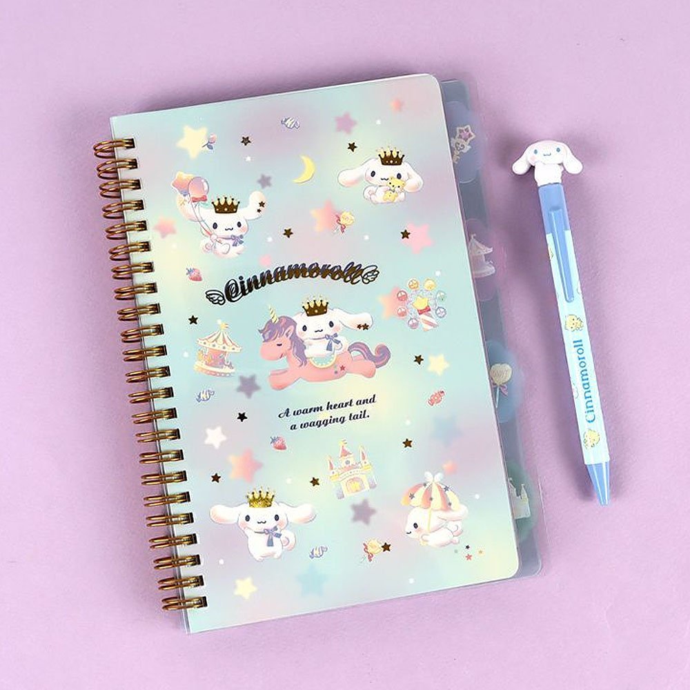 Cinnamoroll & Kuromi Blingbling 4-Tab Index Notebook Journal for School Office - Picture 8 of 8