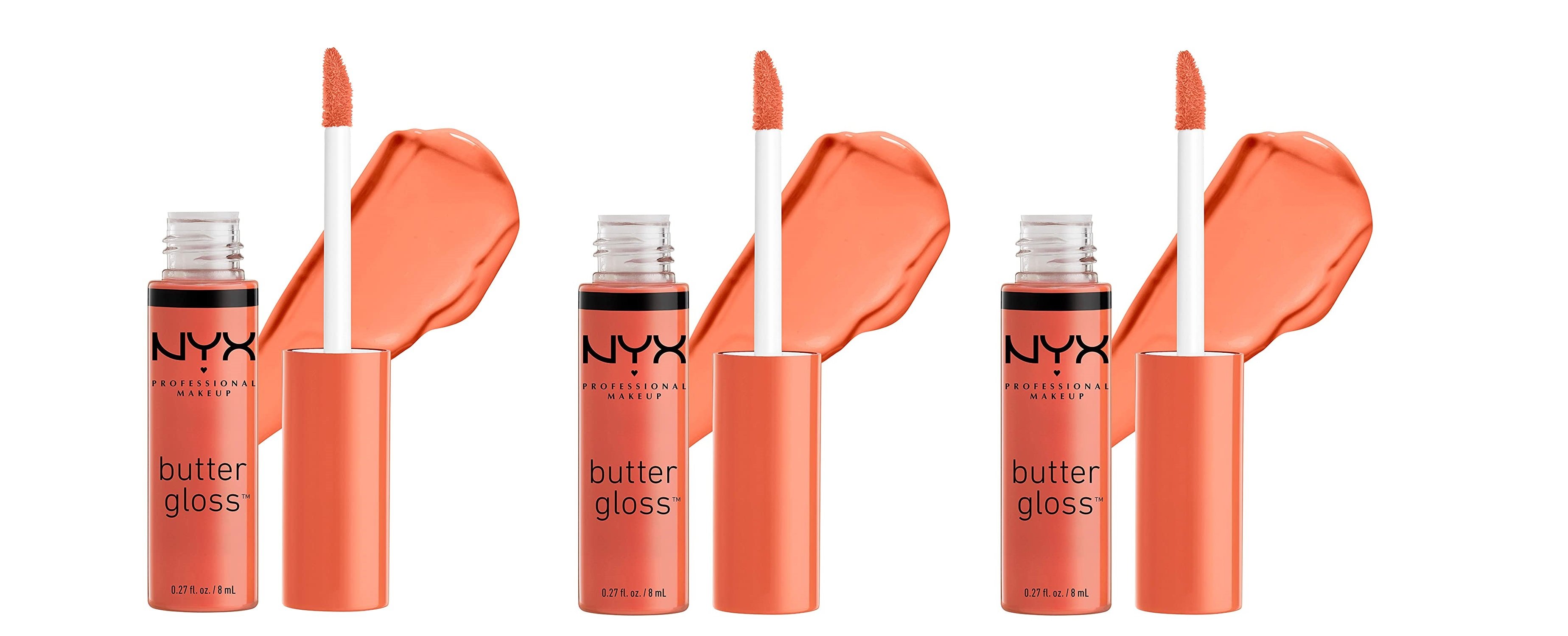 YOU CHOOSE ( 3 PACK) NYX Professional Makeup Butter Gloss,  0.27 Fluid Ounce