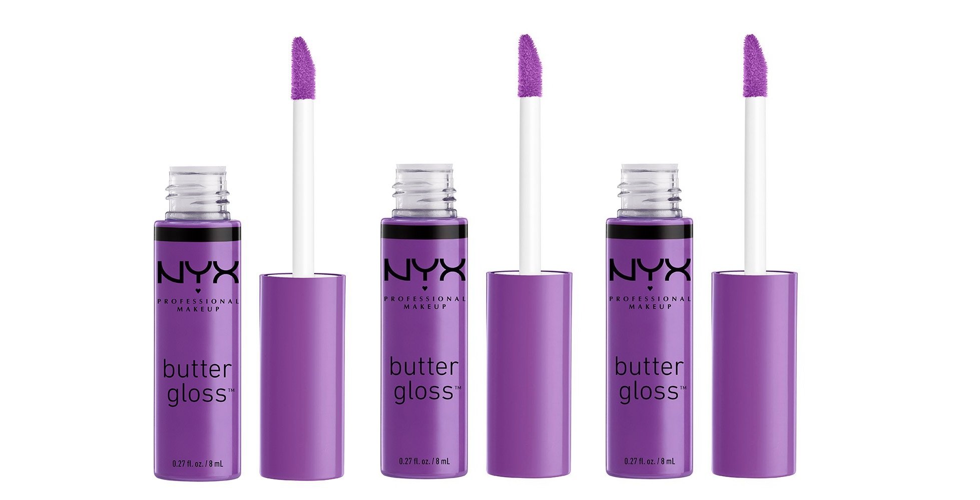 YOU CHOOSE ( 3 PACK) NYX Professional Makeup Butter Gloss,  0.27 Fluid Ounce