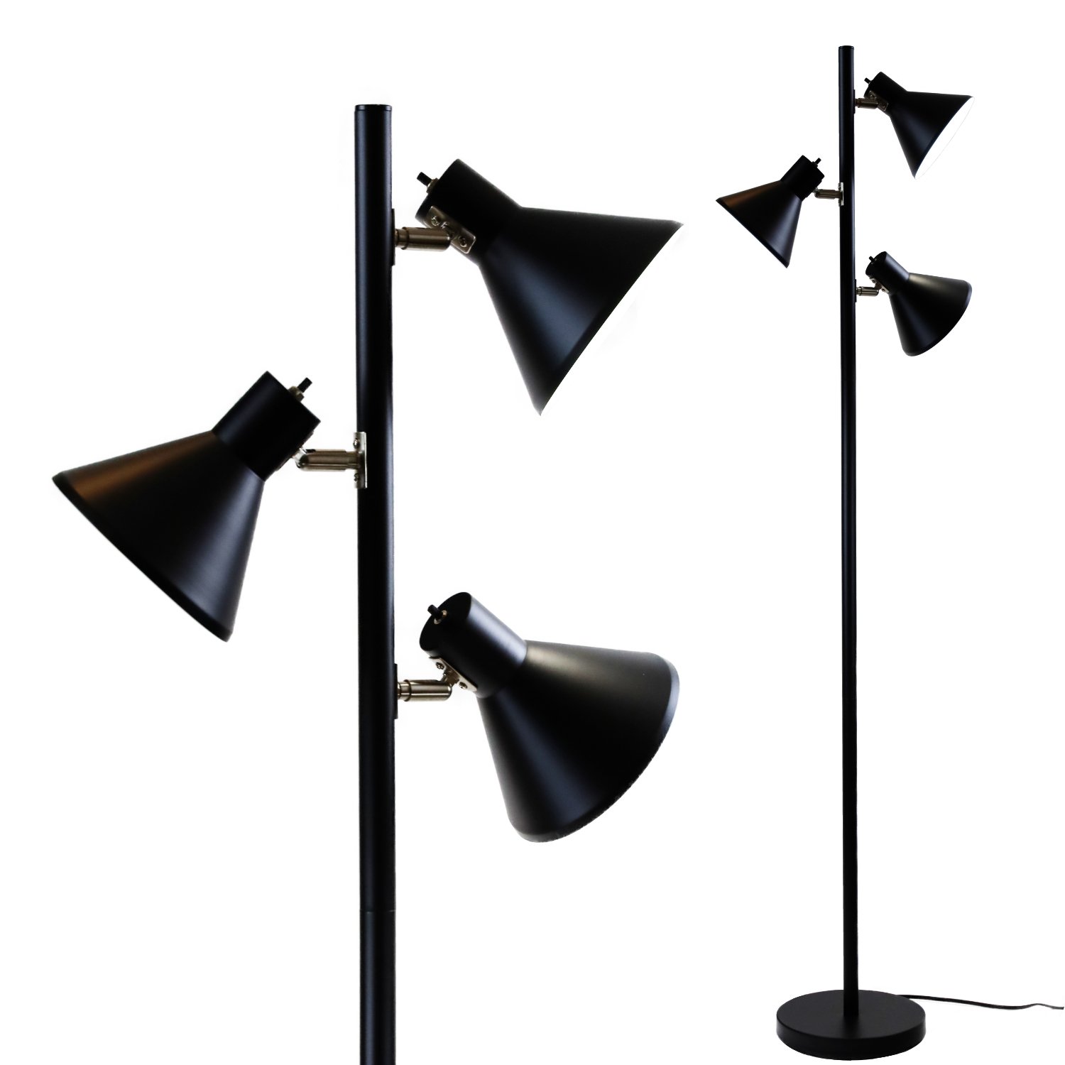 floor lamp with 2 adjustable lights