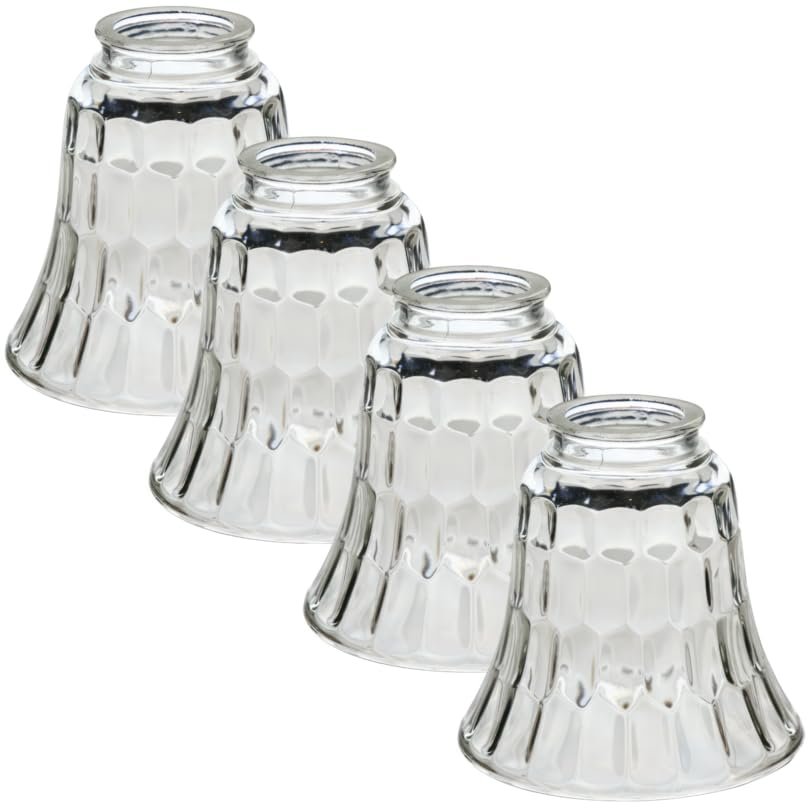 LIGHTACCENTS Ceiling Fan Light Covers For Ceiling Fan Light Kit - Clear Wave... - Picture 24 of 27