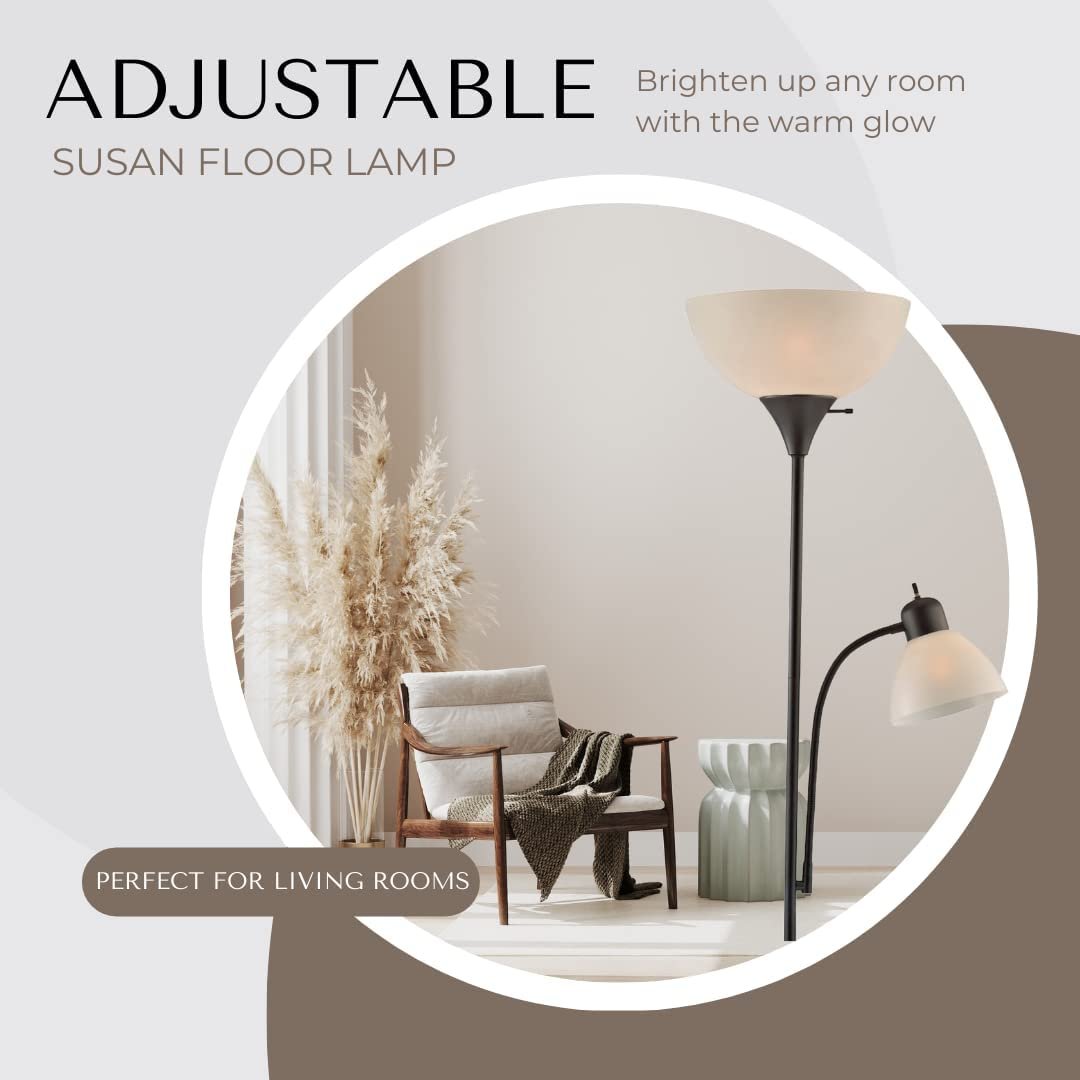 Mainstays floor lamp clearance with reading light