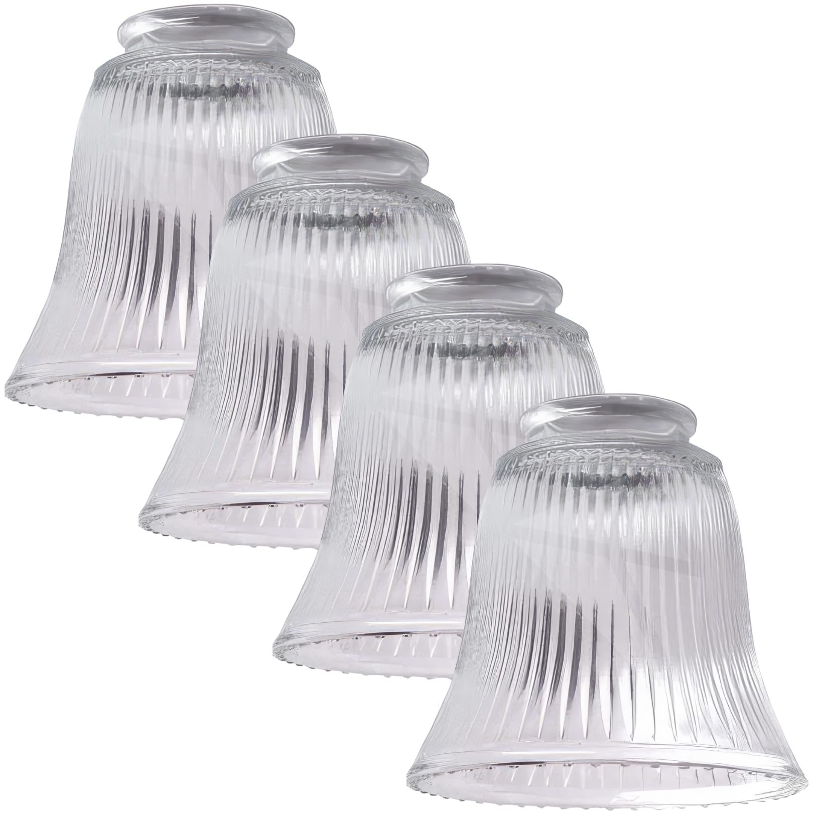 LIGHTACCENTS Ceiling Fan Light Covers For Ceiling Fan Light Kit - Clear Wave... - Picture 25 of 27