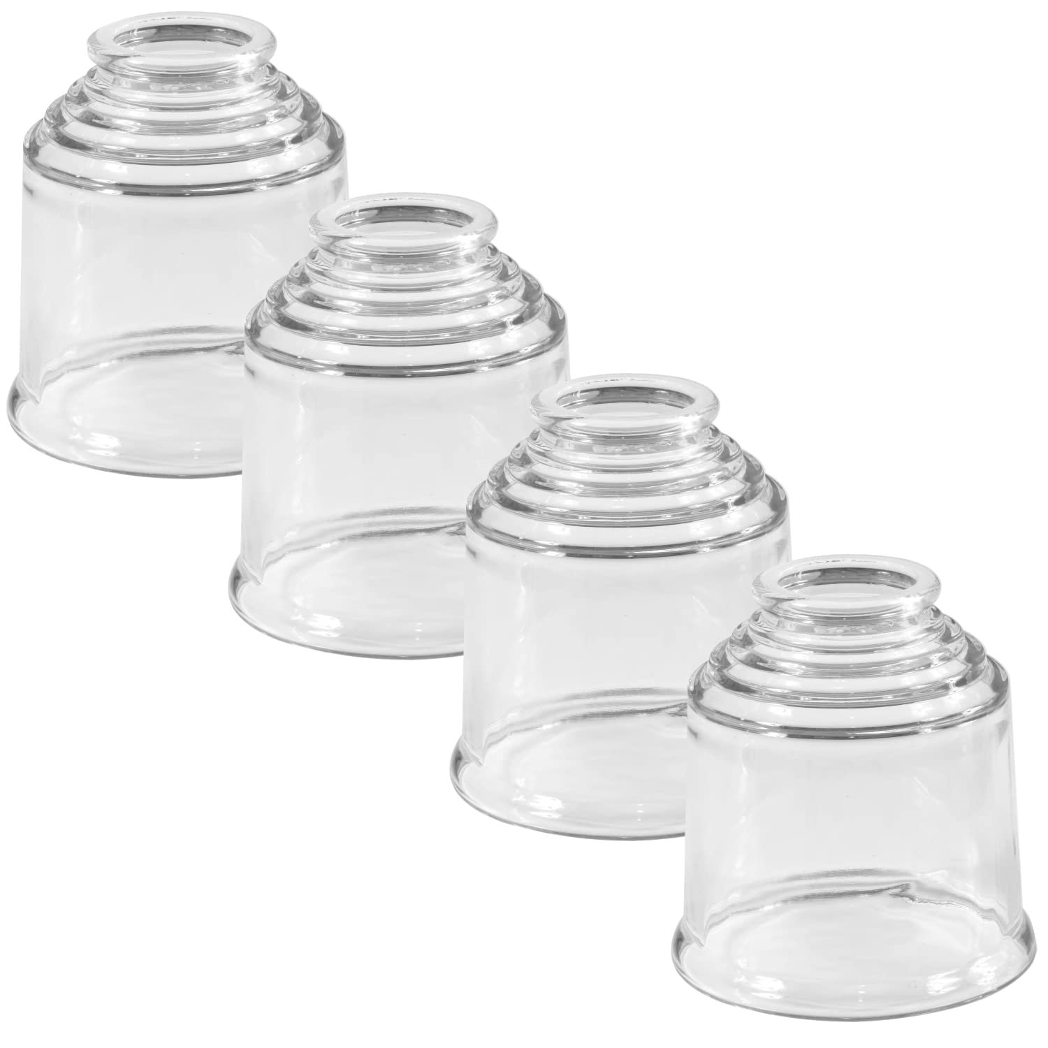 LIGHTACCENTS Ceiling Fan Light Covers For Ceiling Fan Light Kit - Clear Wave... - Picture 22 of 27