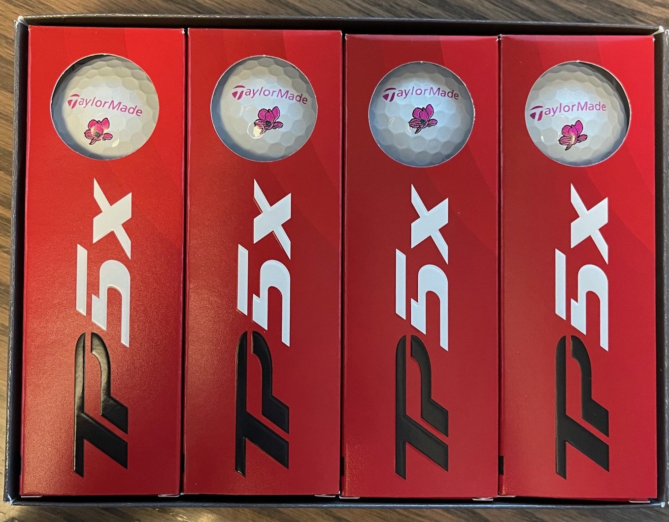 TaylorMade TP5x MySymbol Dozen Golf Balls - American Flag, Clover, Azalea