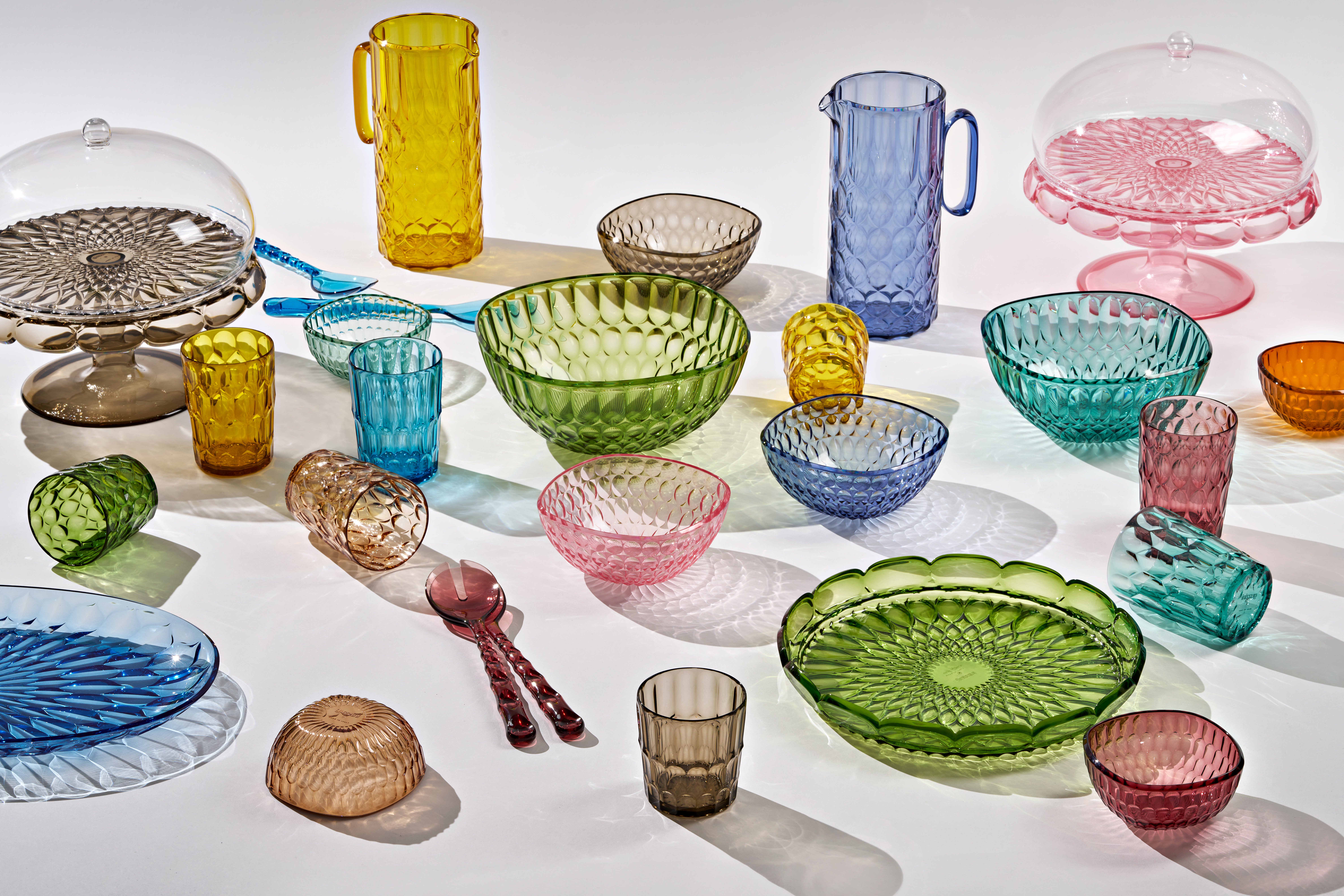 Guzzini Bowl Vanity Clear 9.8" Stackable Bio-Base Acrylic Crystal for Salads... - Picture 7 of 9