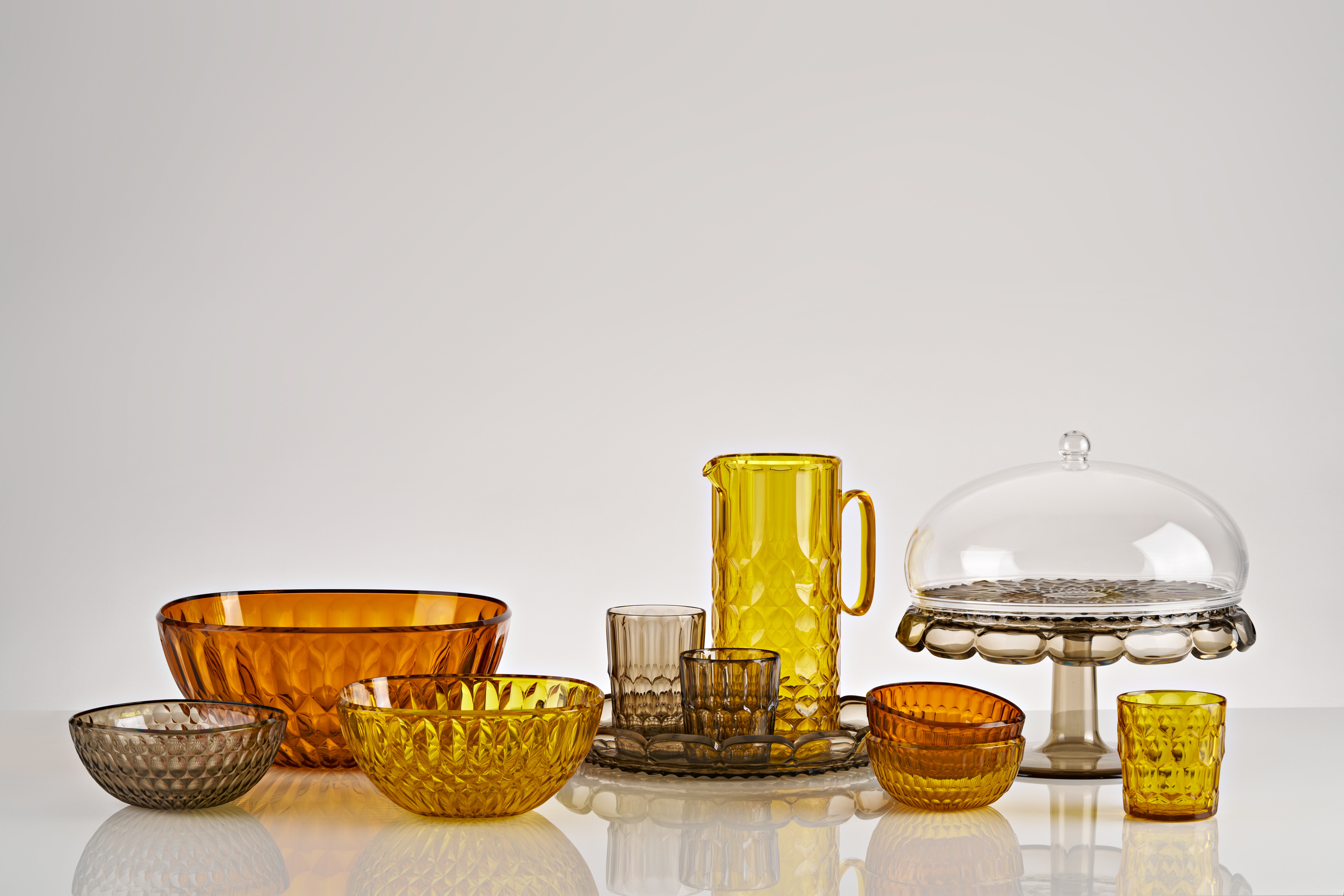 Guzzini Bowl Tocador Malva 9.8" Apilable Bio-Base Acrílico Cristal para Ensaladas... - Imagen 8 de 10