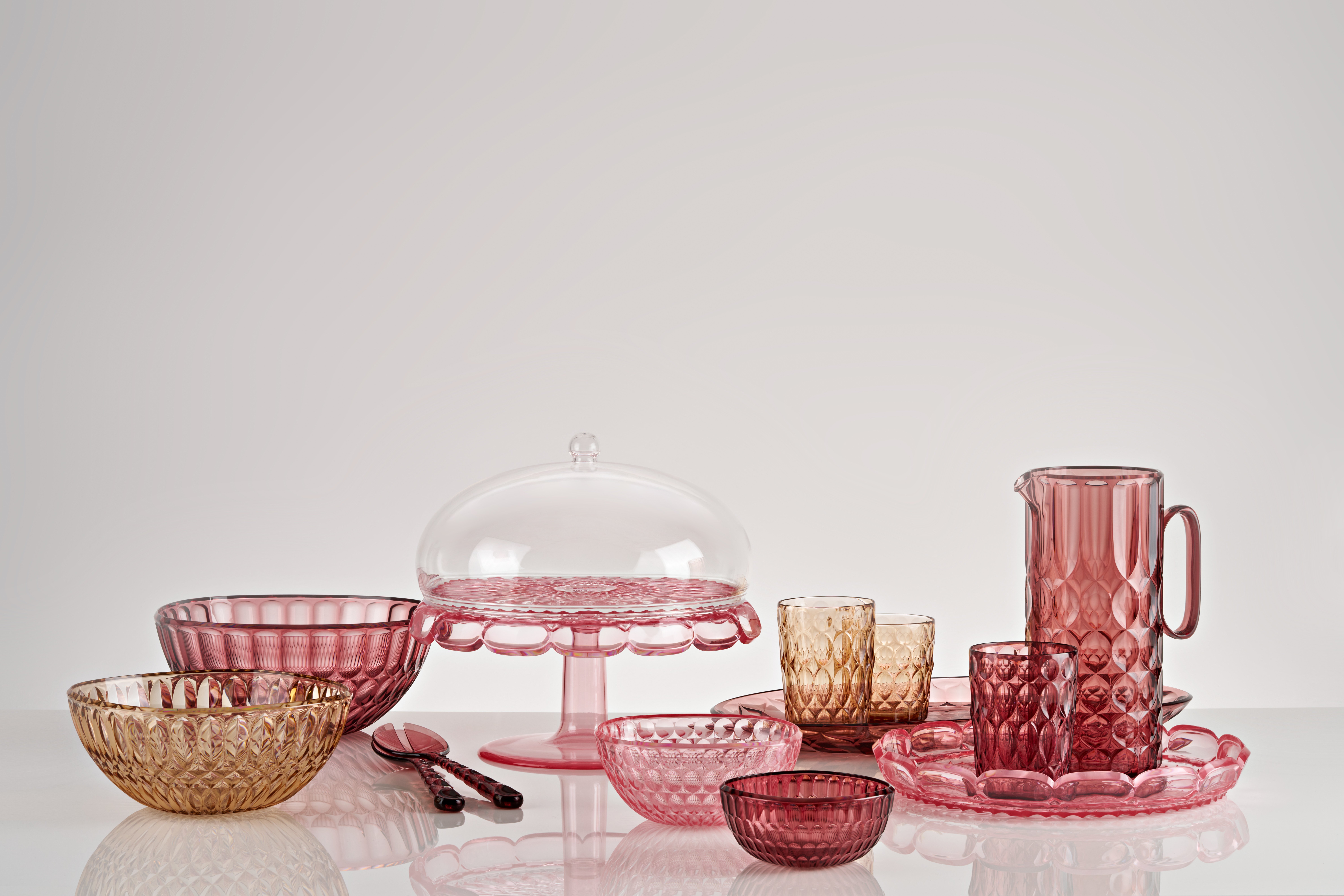 Guzzini Bowl Tocador Malva 9.8" Apilable Bio-Base Acrílico Cristal para Ensaladas... - Imagen 9 de 10