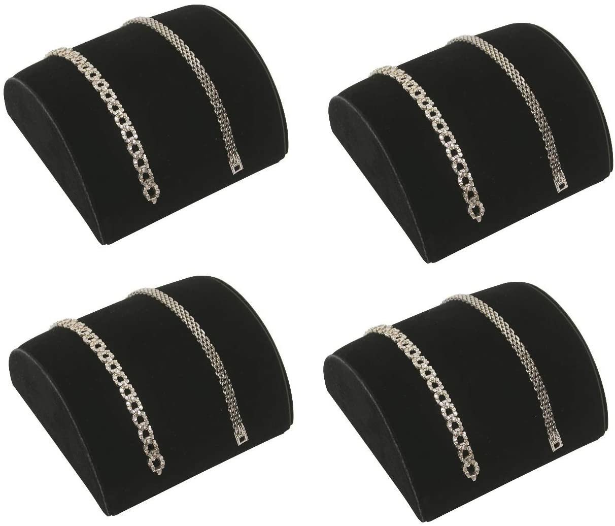Juego de 4 piezas de pulsera de media luna con soporte de exhibición - Imagen 13 de 14