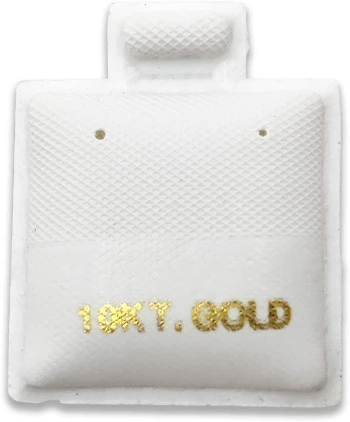 100 Pcs White Puff Pad Earring Card Jewelry Display - Picture 5 of 28