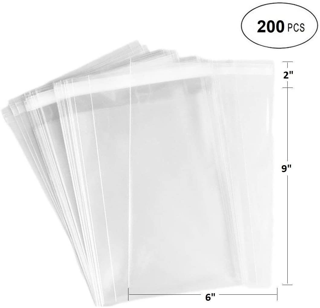 100 o 200 sacchetti trasparenti richiudibili in cellophane - sacchetti autosigillanti lucidi spessi 1,4 MIL - Foto 16 di 18