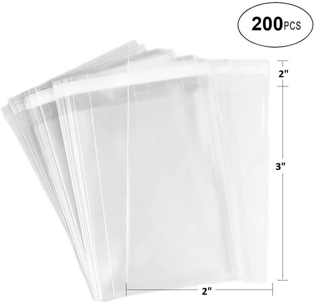 100 o 200 sacchetti trasparenti richiudibili in cellophane - sacchetti autosigillanti lucidi spessi 1,4 MIL - Foto 13 di 18