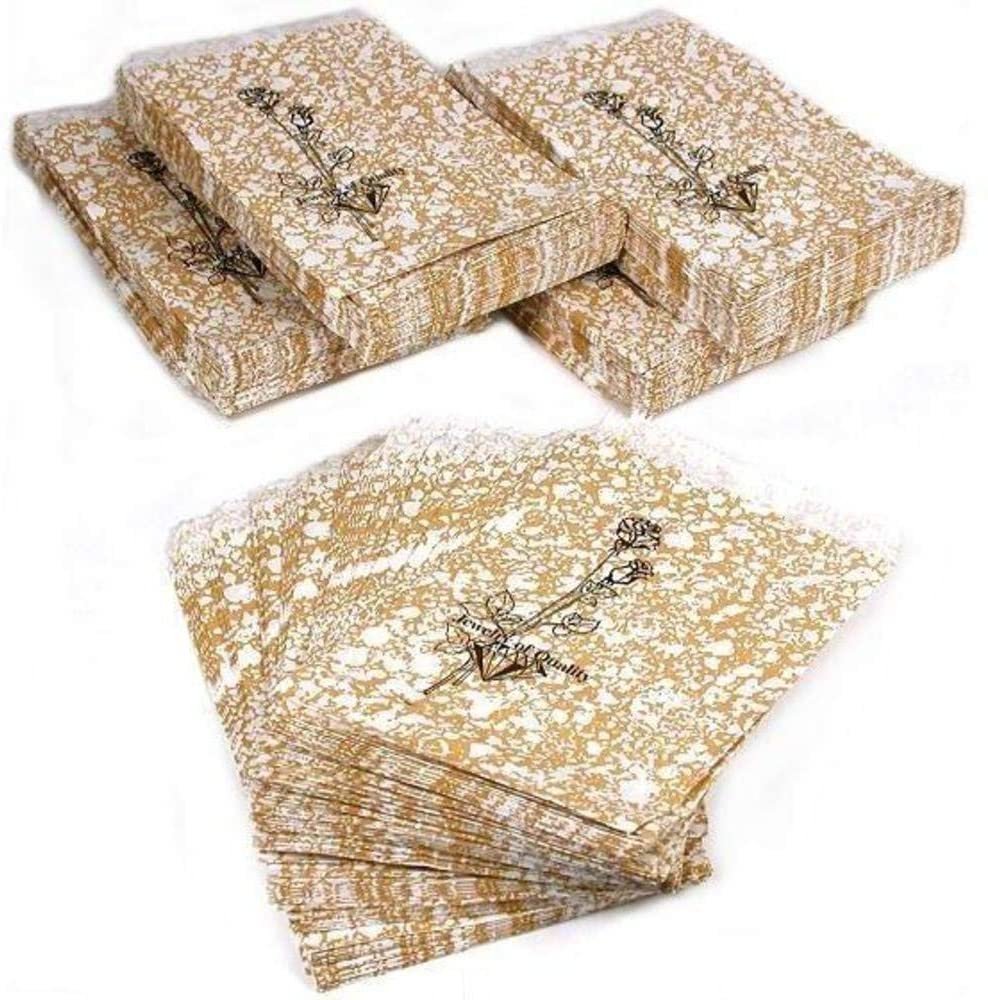 200 pcs of Gold Tone Paper Gift Bags Shopping Sales 4 sizes available - Picture 2 of 4