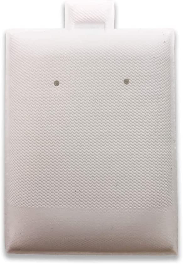 100 Pcs White Puff Pad Earring Card Jewelry Display - Picture 9 of 28