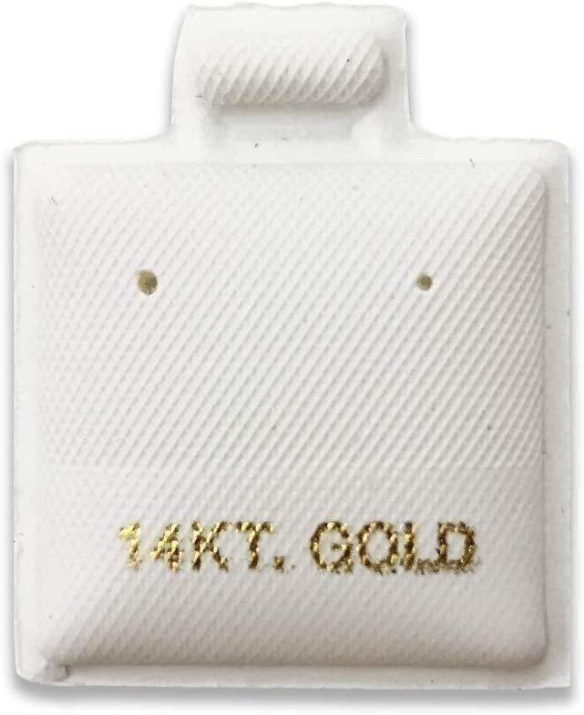 100 Pcs White Puff Pad Earring Card Jewelry Display - Picture 7 of 28